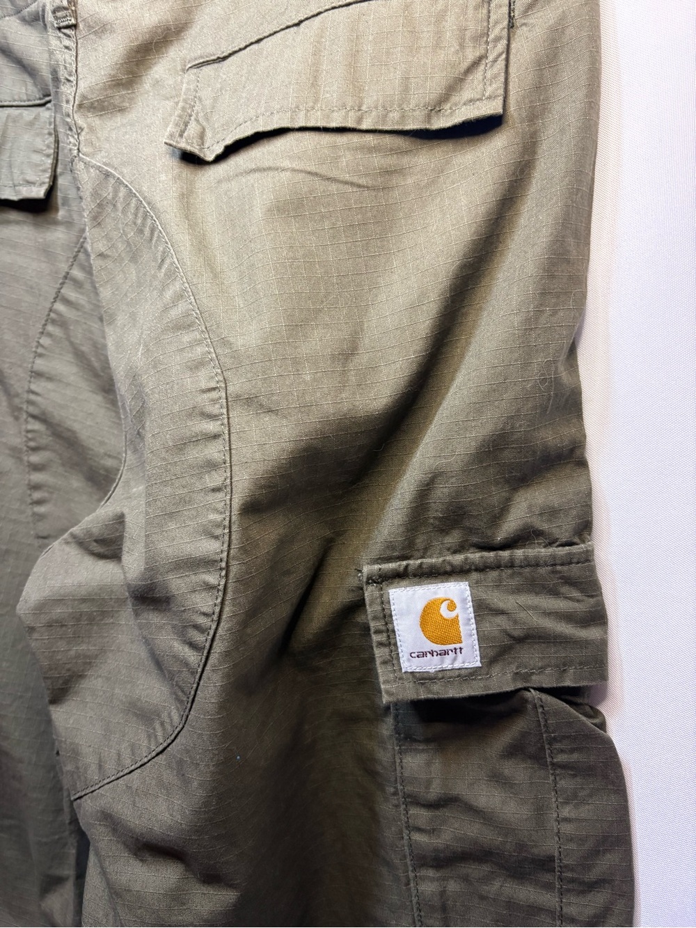 Carhartt WIP Aviation Ripstop Cargo Pants 33x32 Olive Green - Picture 8 of 9